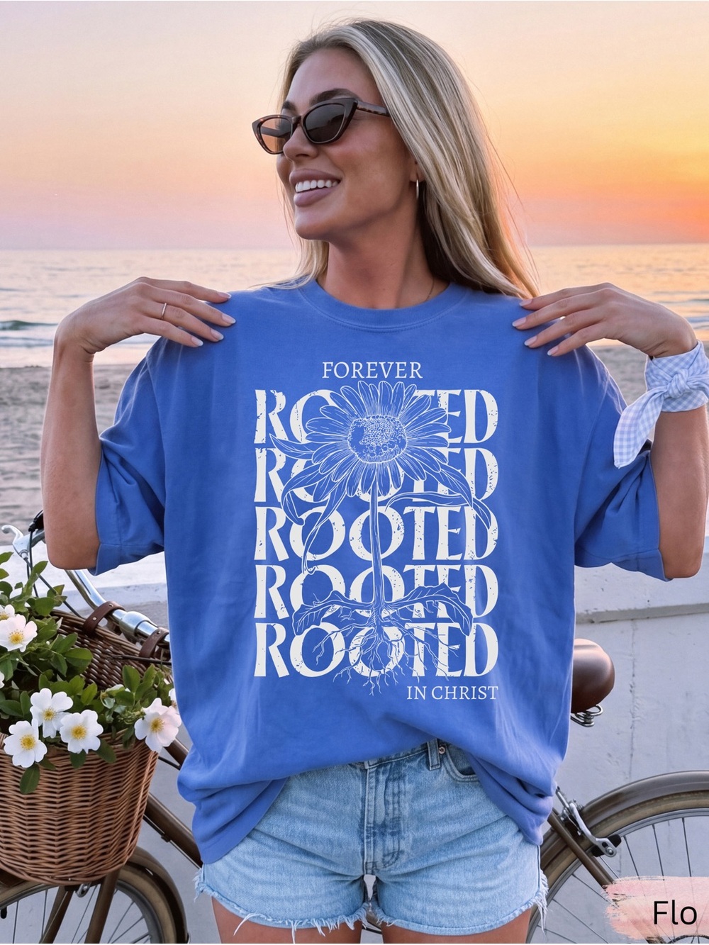 Comfort Colors Blue Forever Rooted Graphic Tee